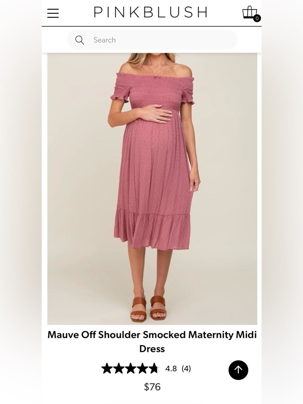 NWT Pinkblush maternity midi dress